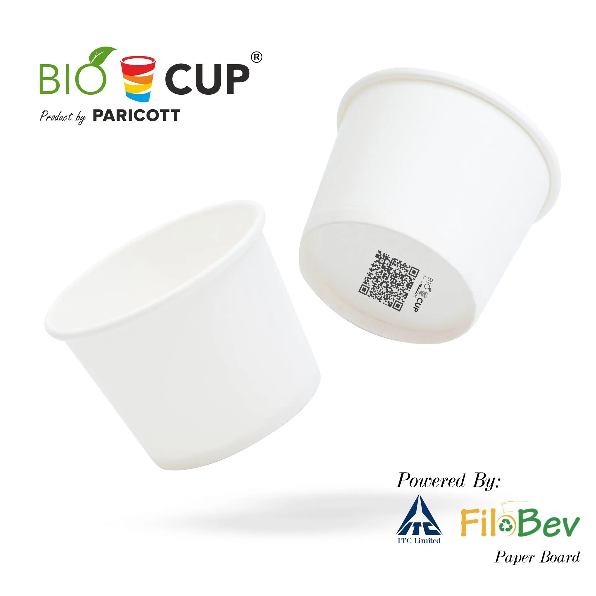 BioCup® branded biodegradable cups, powered by ITC Limited Filobev paperboard
